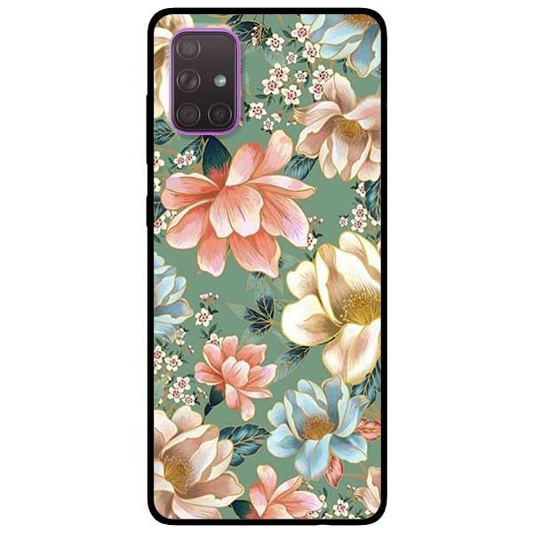 Ốp lưng dành cho Samsung A51 - A71 - M51 mẫu Hoa Xanh Hồng Vàng