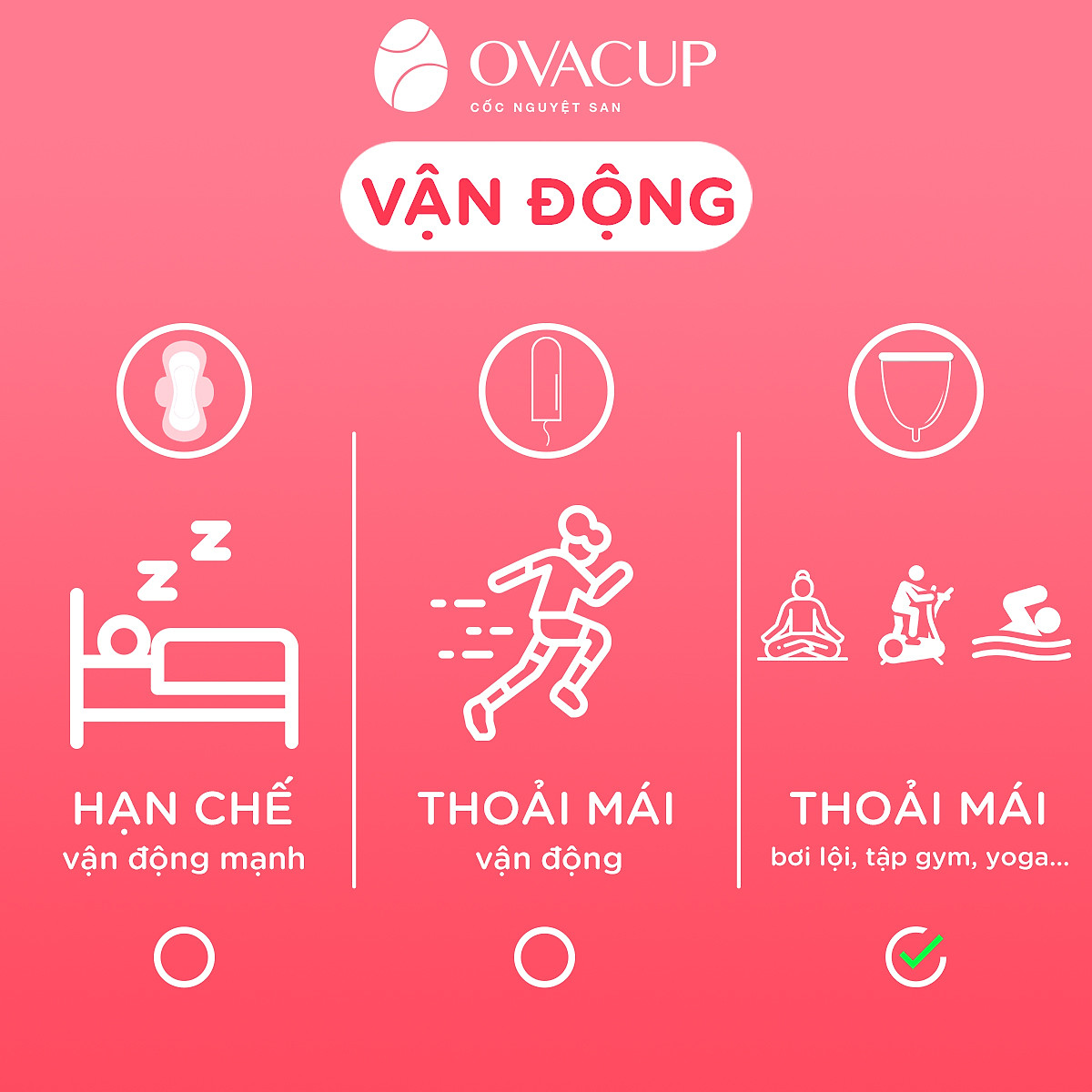 Cốc Nguyệt San Ovacup - Trắng Trong (Size L)