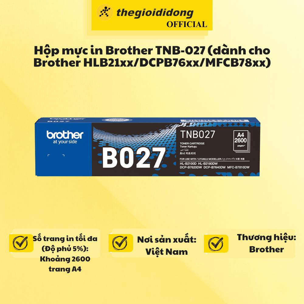 Hộp mực in Brother TNB-027 (dành cho Brother HLB21xx/DCPB76xx/MFCB78xx) - Hàng Chính Hãng