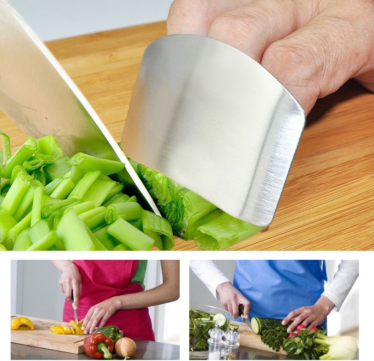 Miếng inox xỏ ngón bảo vệ ngón tay, chống đứt tay khi thái, cắt lát thực phẩm khi vào bếp GD377-BVngonInox