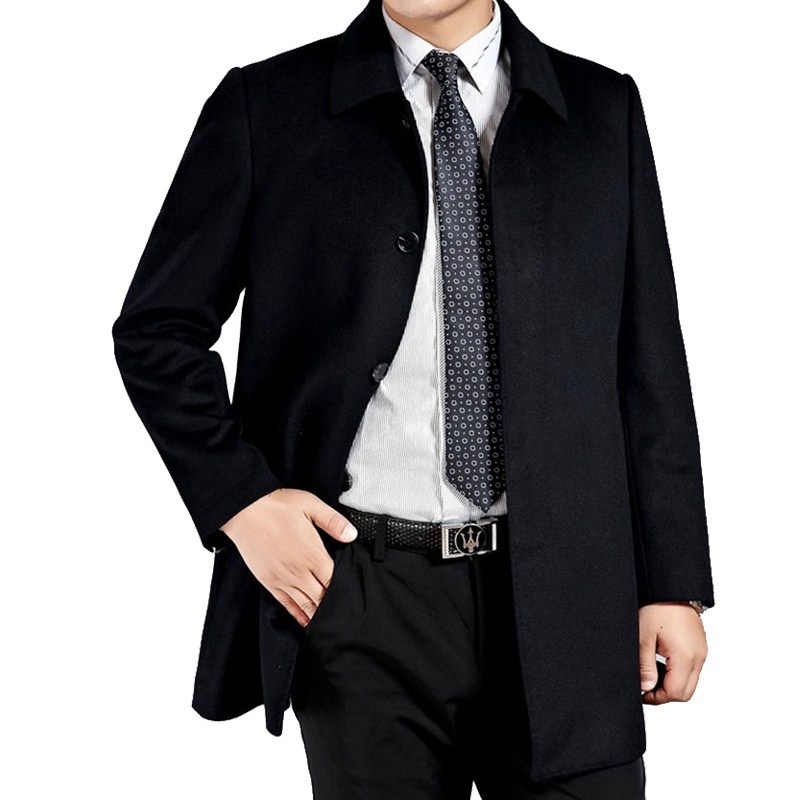 Khoác dạ Hagaco wool blend overcoat xuất Hàn dành cho Nam. Chất vải pha wool cao cấp