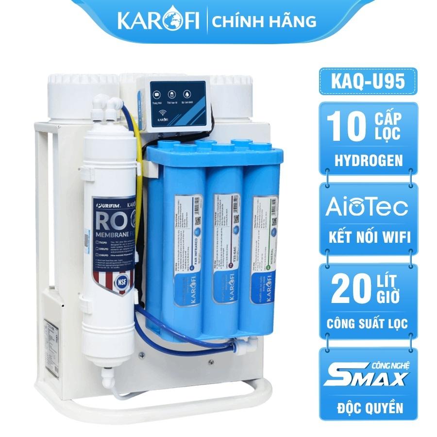 Máy Lọc Nước Để Gầm Karofi U95, 10 Cấp Lọc Công Suất 20lit/h Kết Nối wifi, Hàng chính hãng