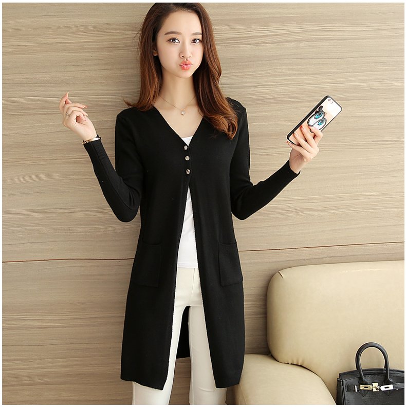 Áo khoác cardigan nữ dài tay dáng dài Dv32