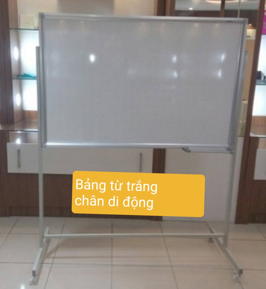 Bảng từ trắng chân di động, KT: 90x120cm