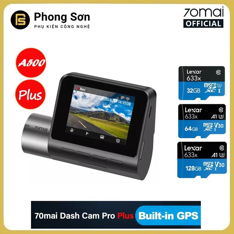 Camera hành trình 70mai Dash Cam Pro Plus , 70mai A500 Quốc tế , Tích hợp sẵn GPS , Cam hành trình xiaomi , Bảo Hành 12