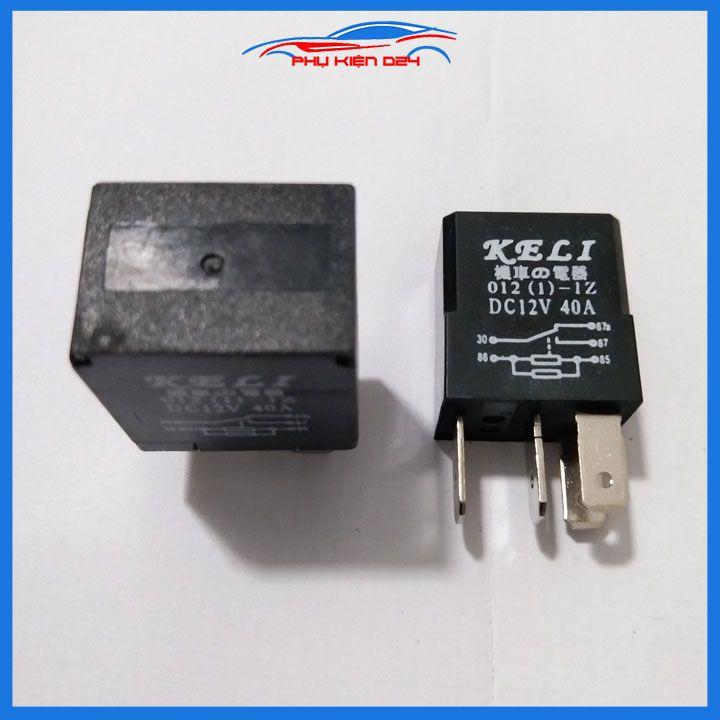 Rơ le, relay điều hòa ô tô 4 chân chịu dòng 40A điện áp 12V/24V hai màu đỏ, cam