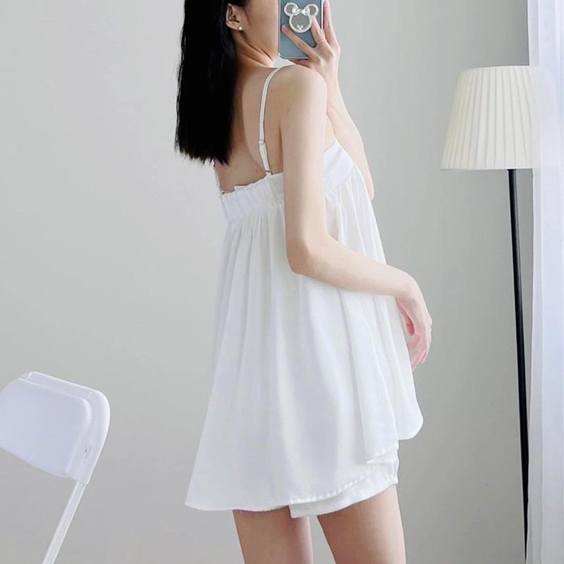 Set bộ hai dây sexy bánh bèo , set áo quần 2 dây xinh Big size