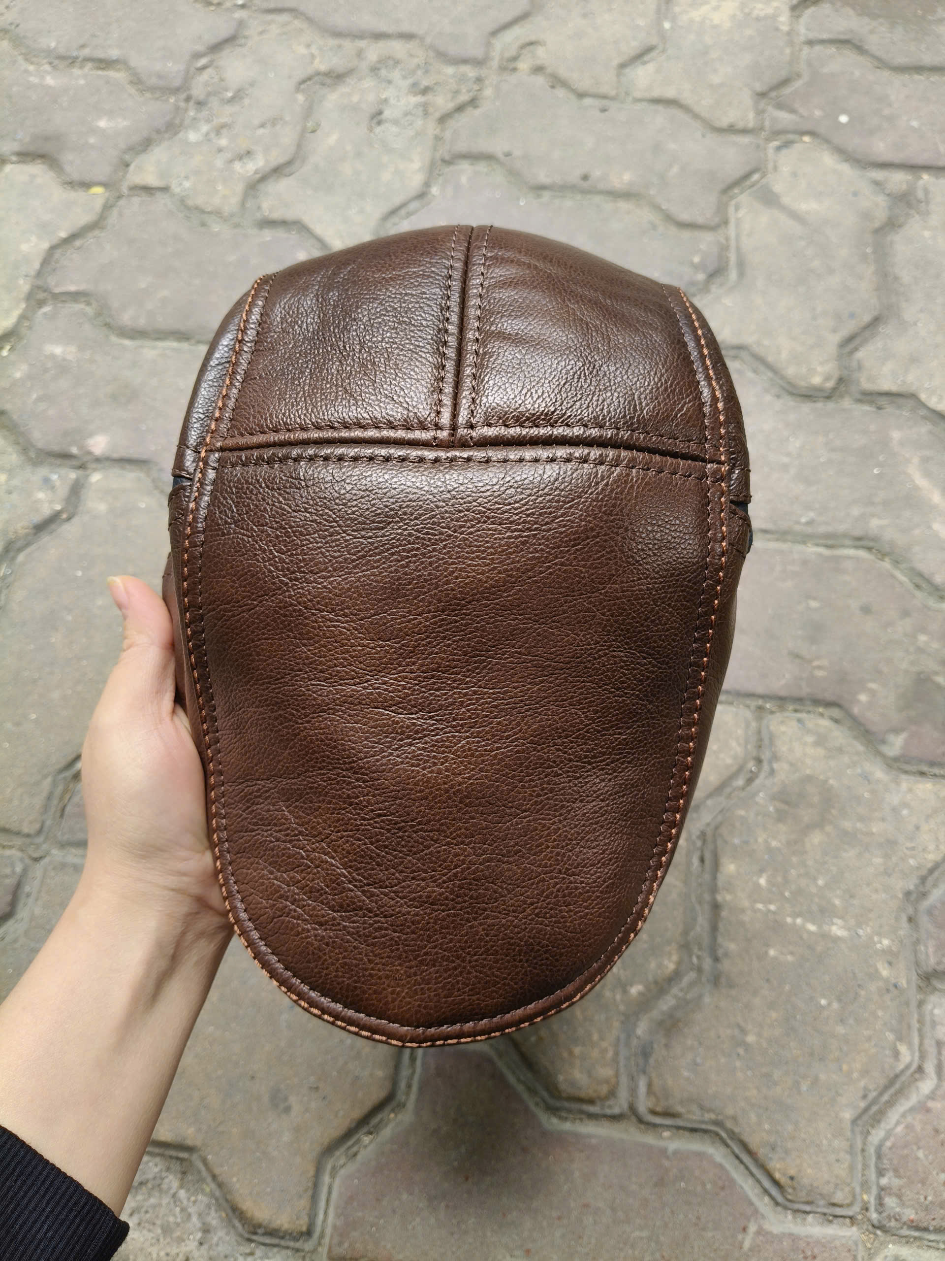 Mũ beret nam da bò cao cấp BHY1901 Mũ bê rê. Nón nồi nam