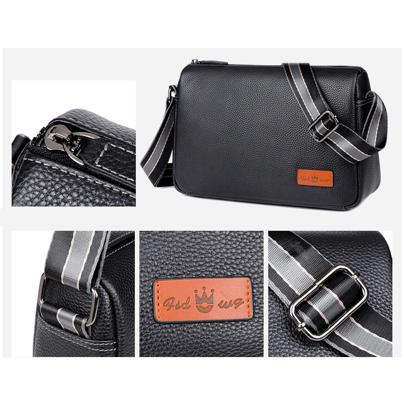 Túi đeo chéo nam DA BÒ THẬT - BEE GEE DCN9426