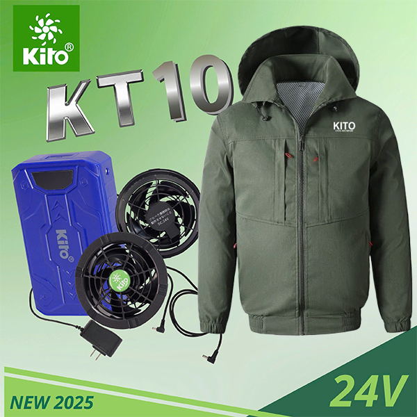 Bộ áo điều hòa KITO NEWPRO KT10 thế hệ mới nhất 2026 quạt 24V siêu bên ,chống chai ,chống phồng