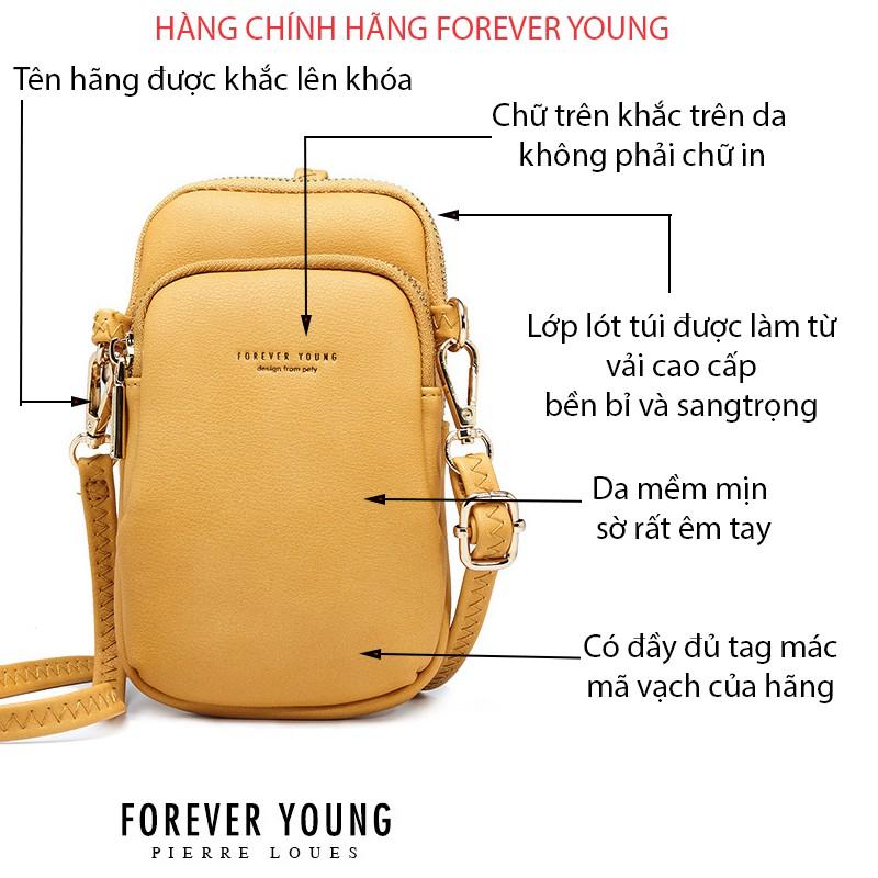 Túi Đeo Chéo Nữ Đựng Điện Thoại FOREVER YOUNG Da Mềm Nhiều Ngăn Tiện Dụng Chất Cực Đẹp FY02 - Tukado