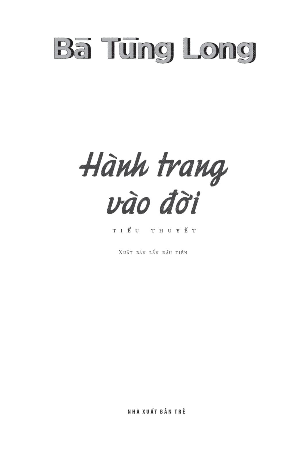 Hành Trang Vào Đời