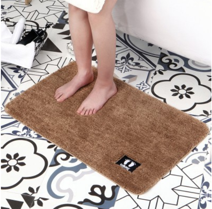 Thảm lau chân len mịn hình bàn chân thấm hút tốt size 38*58, thảm nhà tắm, phòng khách GD701-TBanChan