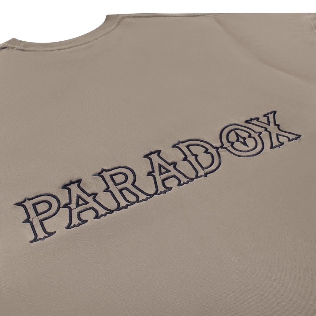 Áo thun form rộng Paradox tay lỡ - Unisex - In hình - ESSENTIAL EMBROIDERY - Màu nâu