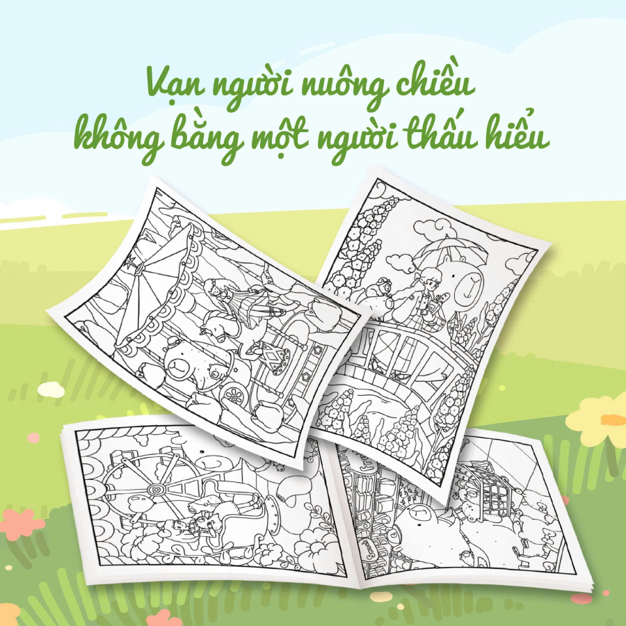 Sách Tô Màu Chữa Lành - Thị Trấn Capy - MEGA