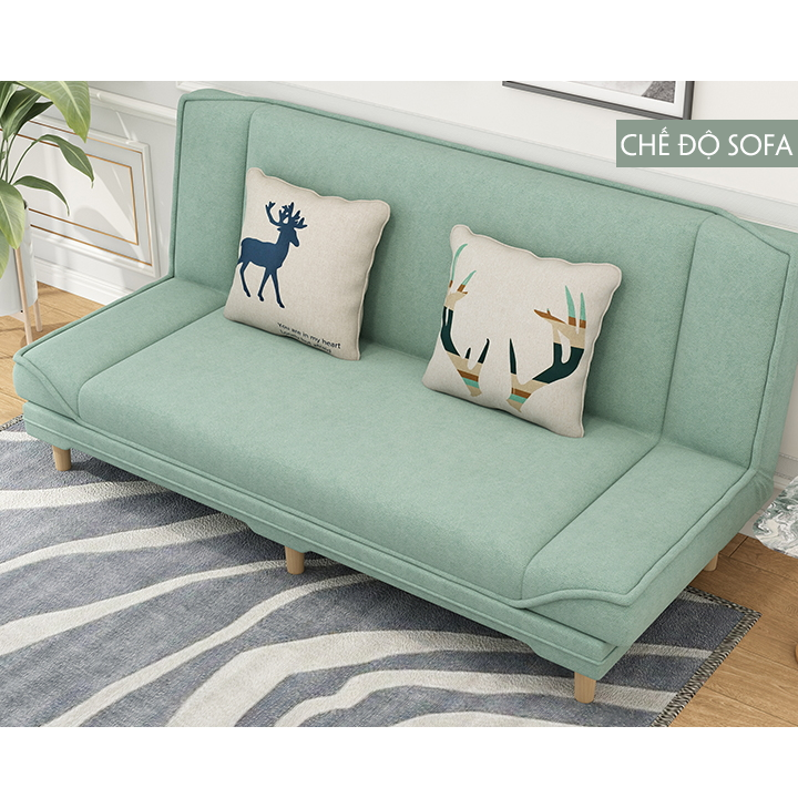 Giường sofa Bắc Âu 1m8*0.97m tặng kèm 2 gối, Ghế sofa chuyển đổi thành giường cao cấp , Ghế sofa 2 trong 1 thông minh tiết kiệm không gian