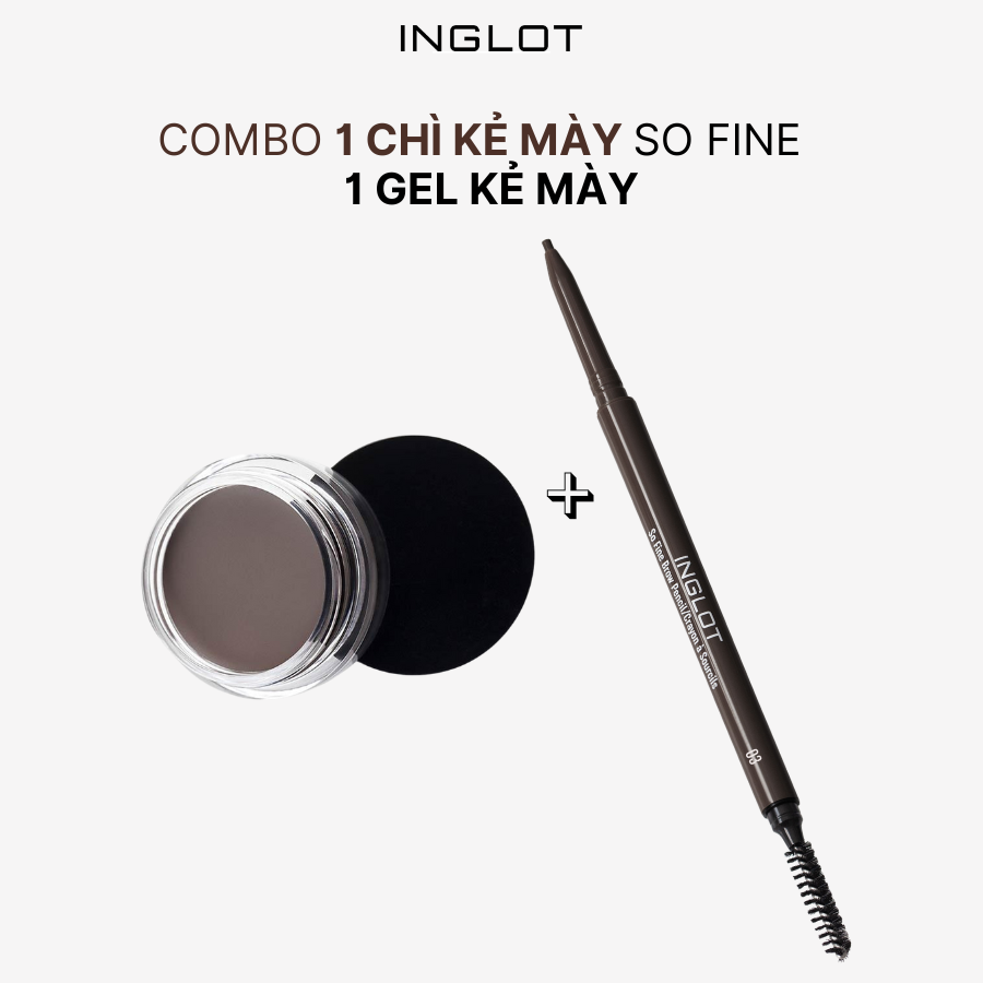 [Combo] Gel kẻ mày lâu trôi và chì định hình chân mày Inglot ( gel không kèm cọ)