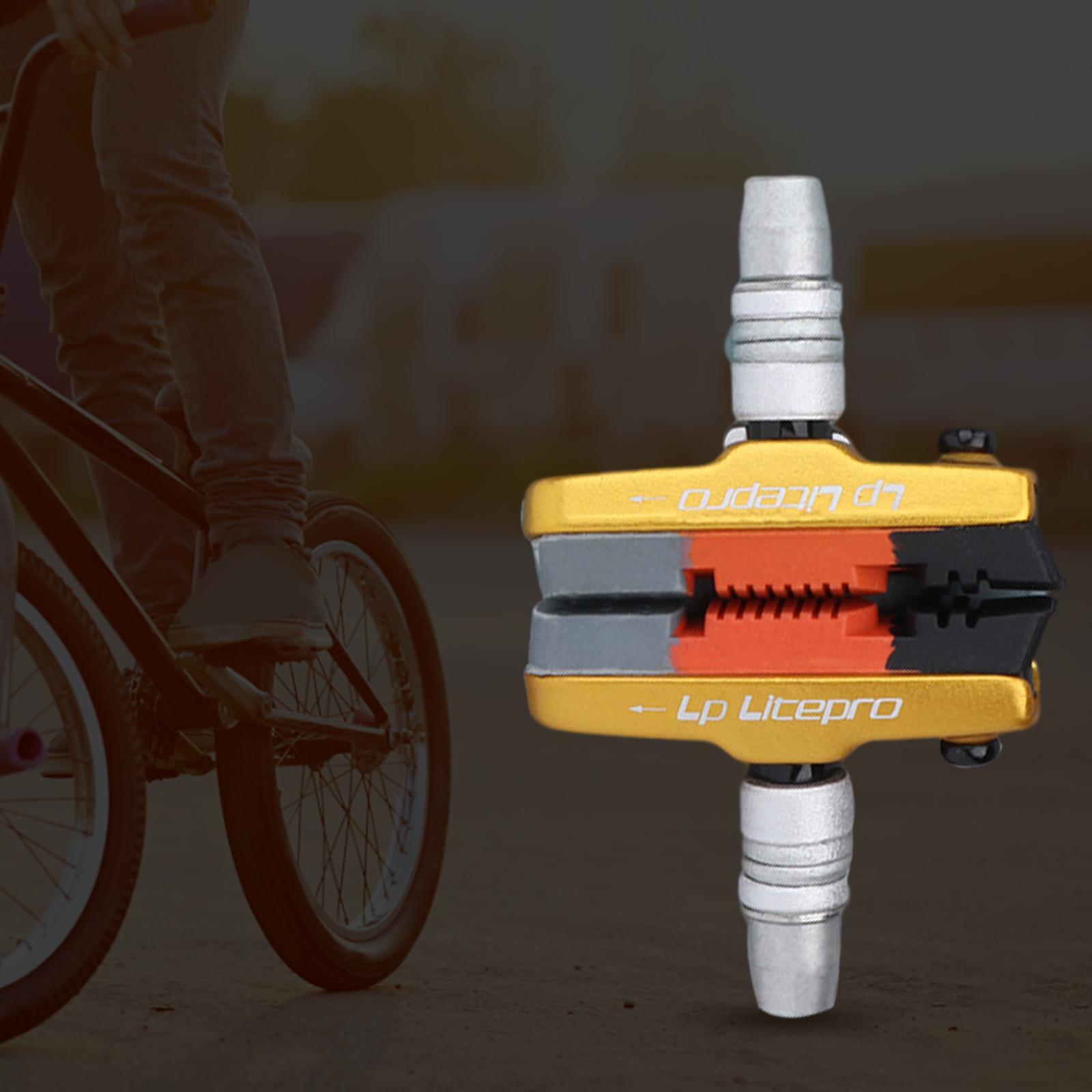 2x 2x Premium Durable Bike Brake Blocks  Mountain Road  Brake Pads  Repair Accessories