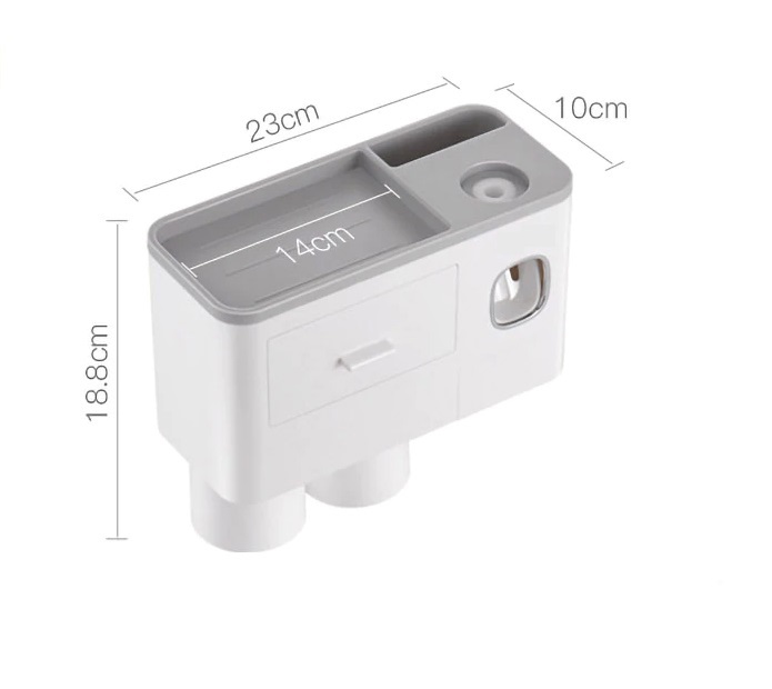 KỆ TREO BÀN CHẢI ĐÁNH RĂNG, TÍCH HỢP ĐỒ LẤY KEM THÔNG MINH