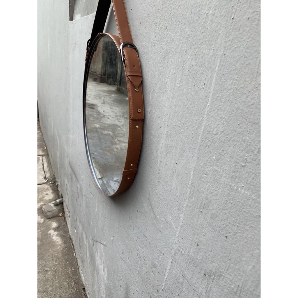 # SALE SỐC # Gương Treo Tường Siêu Xinh -Gương soi, gương trang điểm Dây Da Cao cấp - Đường Kính D60