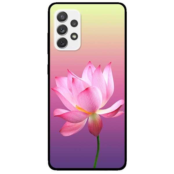 Ốp lưng dành cho Samsung A32 - A52 - A72 mẫu Sen Nền Tím Vàng