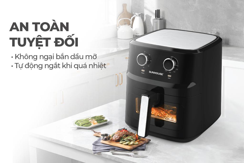 Nồi chiên không dầu Sunhouse 6.5 lít SHD4030  - Hàng chính hãng