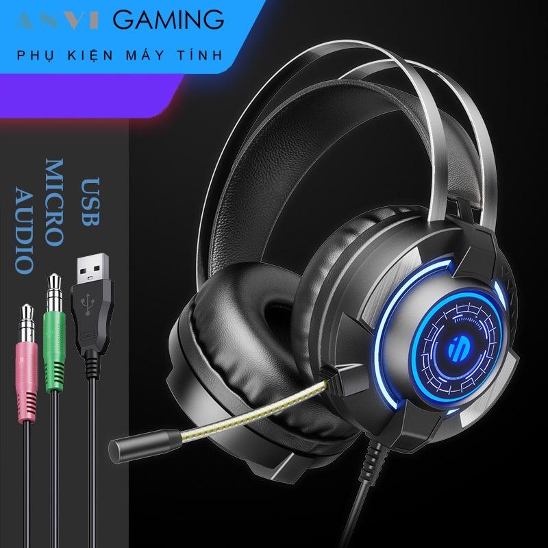 Tai Nghe Headphone Gaming INPHIC G2 LED RGB - Âm Siêu Trầm Sống Động Nhẹ Dẻo - Hàng Nhập Khẩu