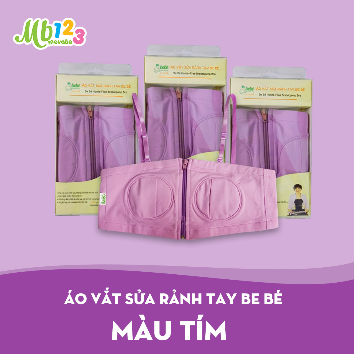 Áo vắt sữa rảnh tay Be Bé – màu