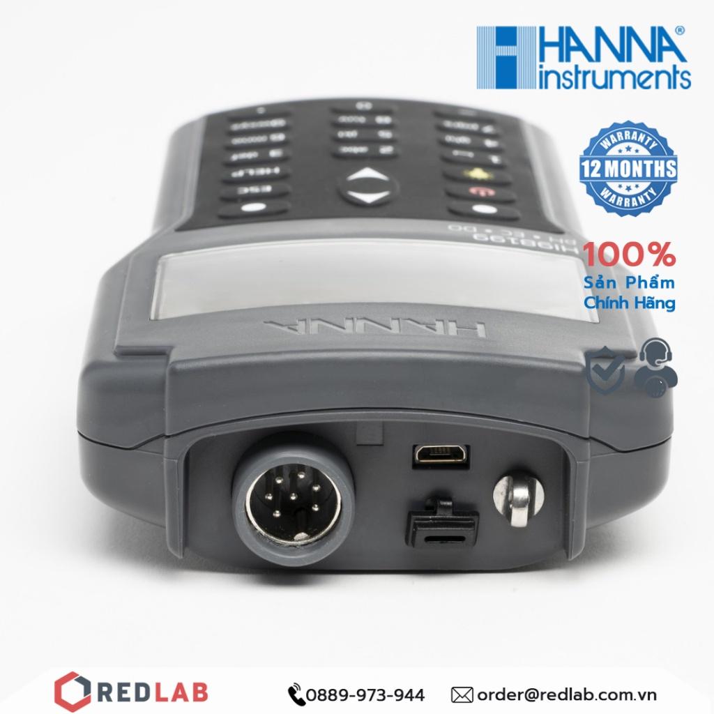 Máy đo pH/Độ Dẫn/TDS/Độ Mặn/Oxy Hòa Tan/Nhiệt Độ Hanna HI98199, bảo hành 12 tháng