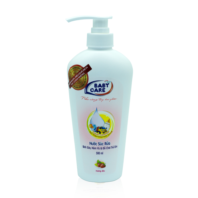 Nước Súc Rữa Bình Sữa Và Đồ Chơi Trẻ Em Babycare 500ml - Hương Dâu