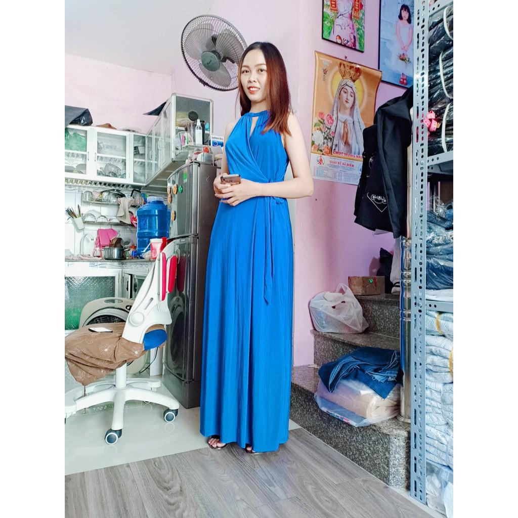 đầm maxi dự tiệc-đi biển 50-100kg(ms: MX763