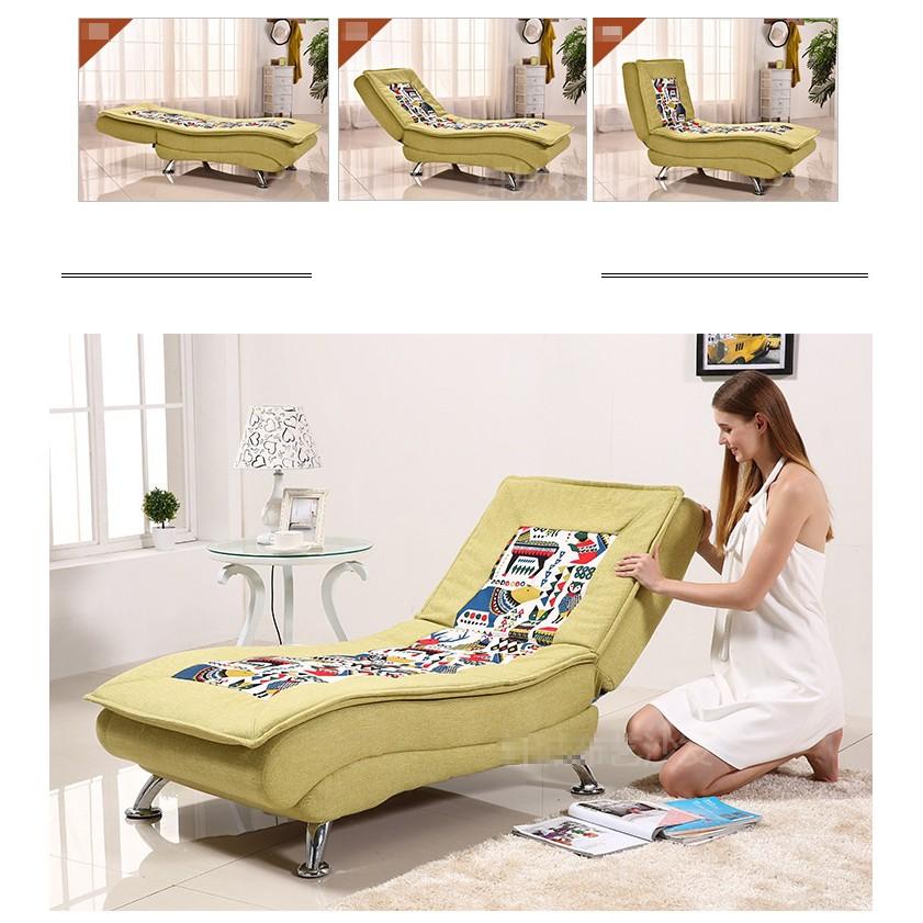 Ghế Sofa đơn thư giãn kèm gối cùng màu, ghế lười bằng da nằm đọc sách, xem phim đặt phòng khách phòng ngủ