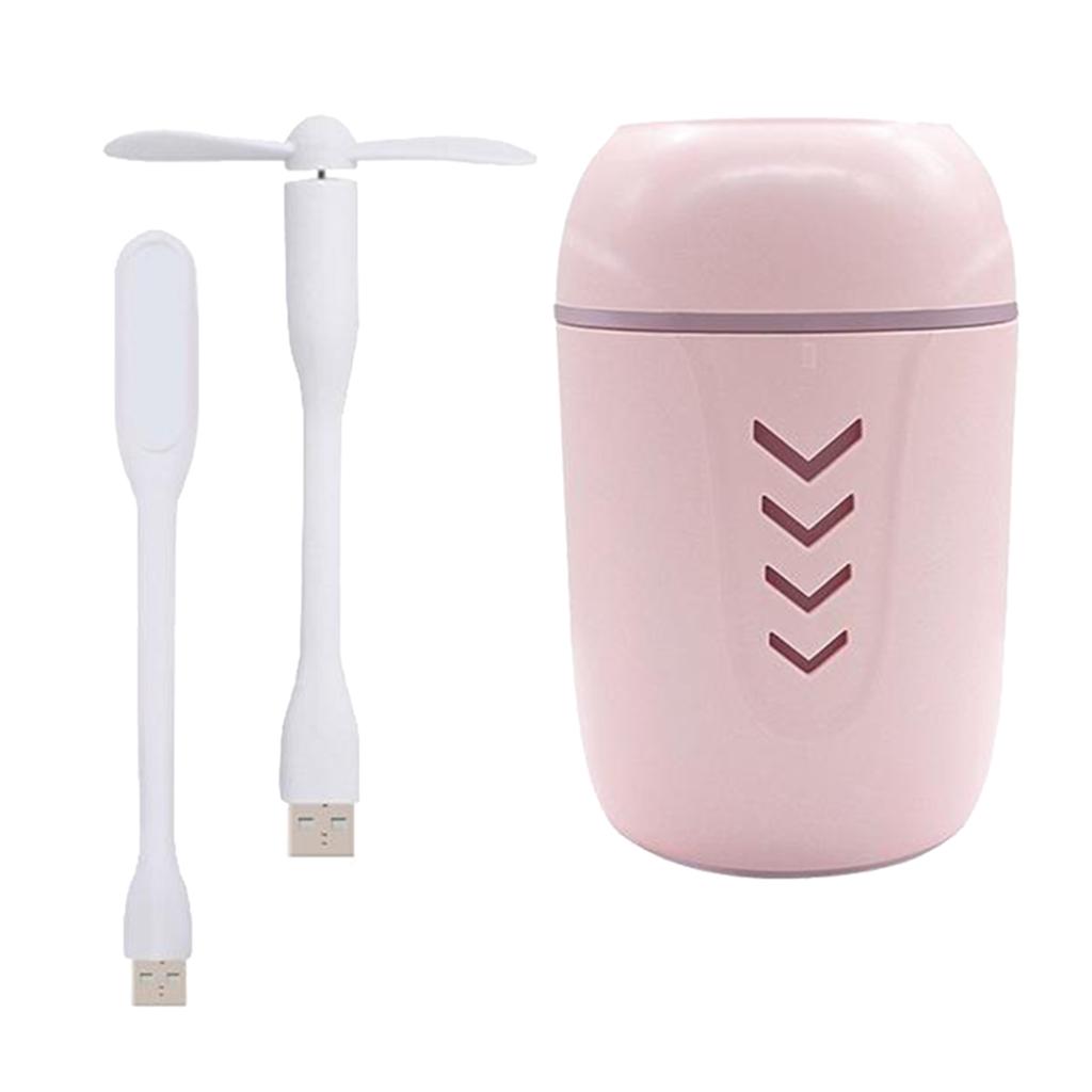 Mini USB Humidifier Small Personal Humidifier with LED Light Super Quiet Portable Desktop Humidifier for Travel Office Car