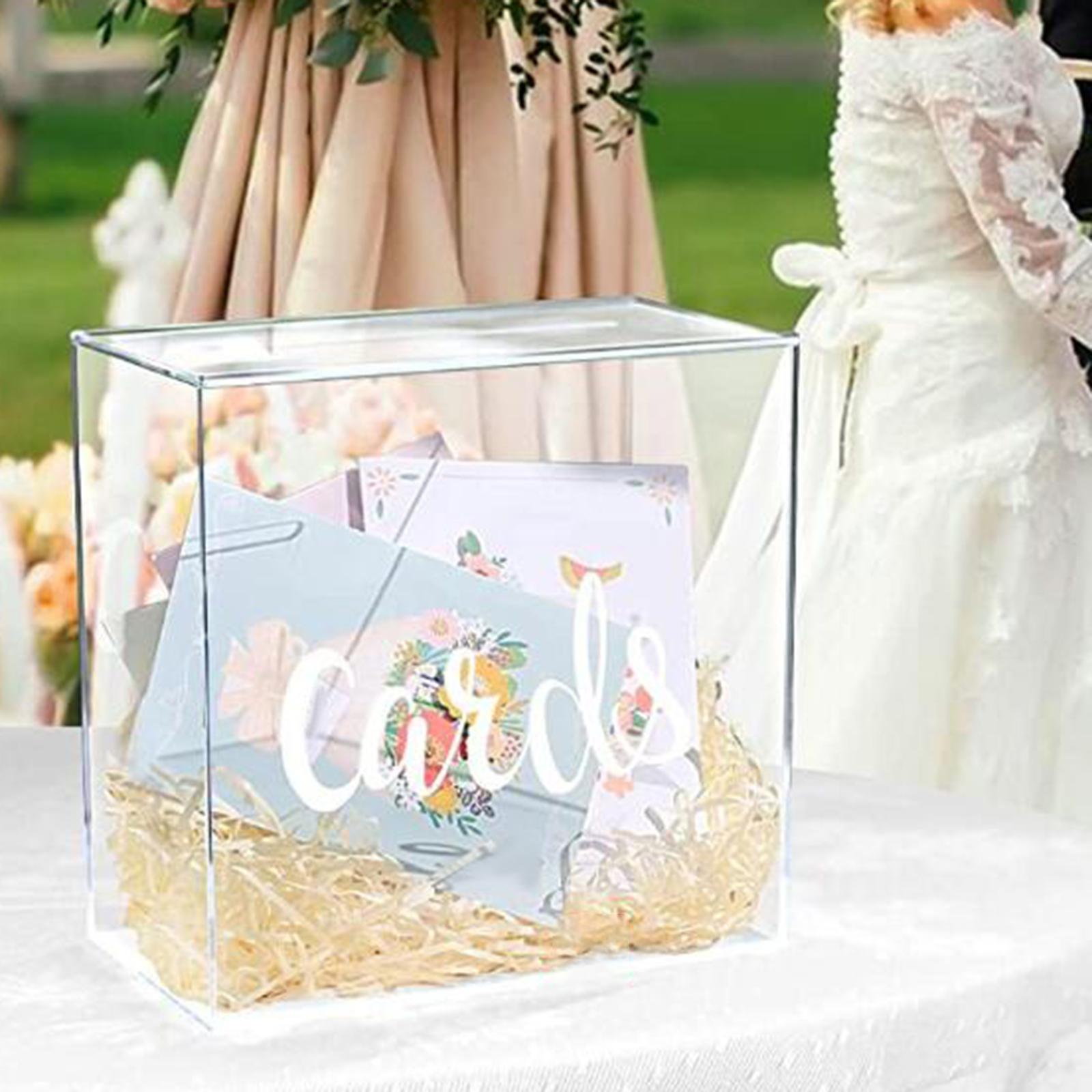 Large Acrylic Card Box DIY for Baby Shower Anniversary Shower Party Supplies
