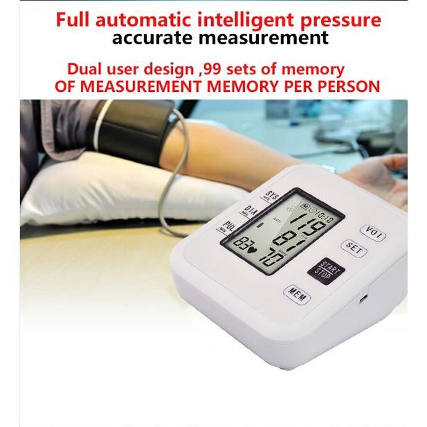 Adult Automatic Digital Upper Arm Blood pressure Monitor Electronic Sphygmomanometer Pulsometer Heart Beat Rate pluse meter