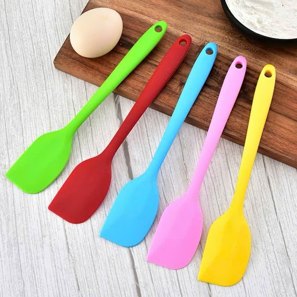 Phới Silicon Dẹt 21cm và 28cm Trộn Bột, Nấu Ăn Chịu Nhiệt Độ Cao - HÀNG CHÍNH HÃNG MINIIN