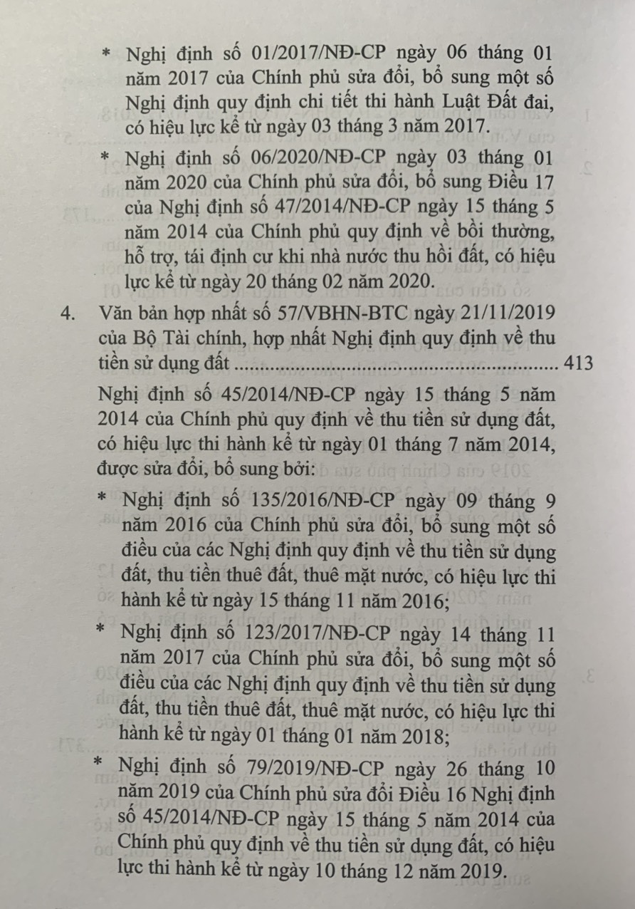 Luật đất đai và văn bản hướng dẫn thi hành