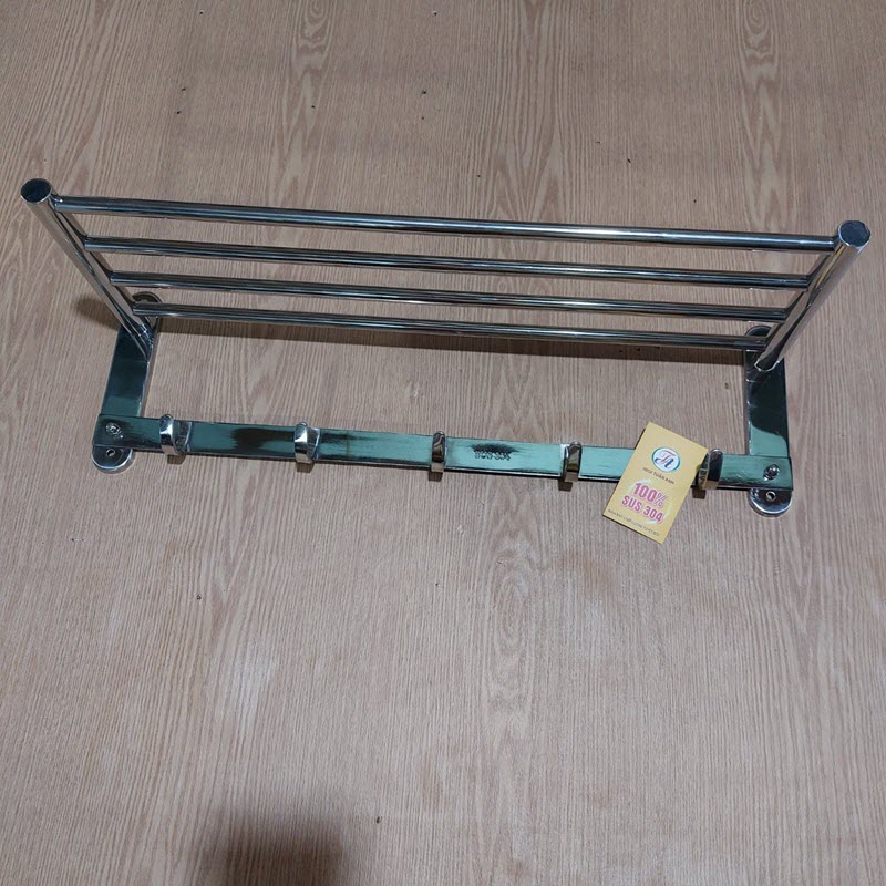 Máng Khăn Tầng Đa Năng Inox 304 - Thanh Treo Khăn Đa Năng Inox Cao Cấp MKT01