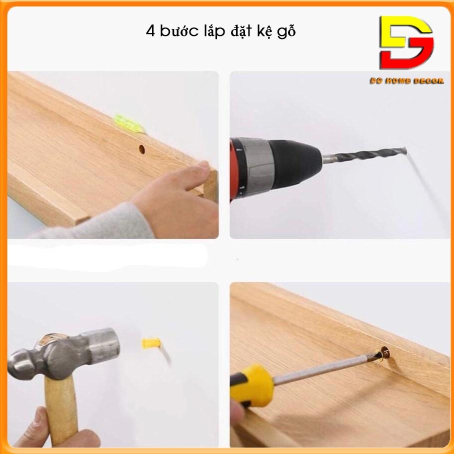 Giá Gỗ Treo Tường Kệ Gỗ Decor Cao Cấp Trang Trí Phòng Khách Nhà Bếp DG Home DC-21