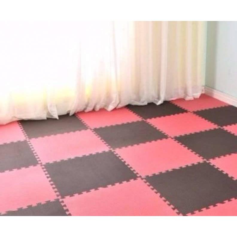Thảm xốp trải sàn xốp trải sàn 60x60*1cm mầu hồng đỏ