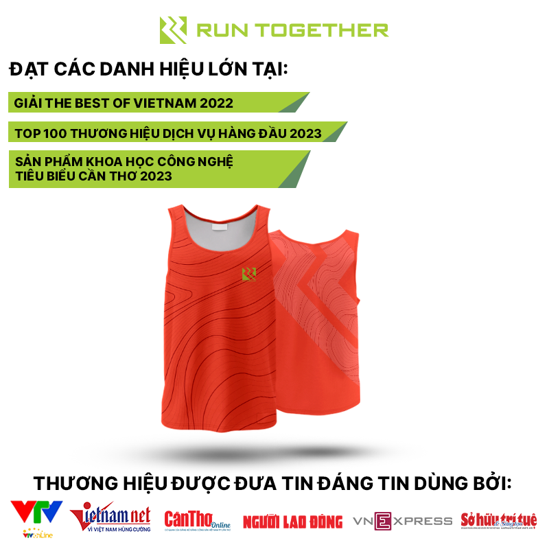 Áo Ba Lỗ Thể Thao Nam Nữ Run Together Thoáng Khí Thấm Hút Mồ Hôi