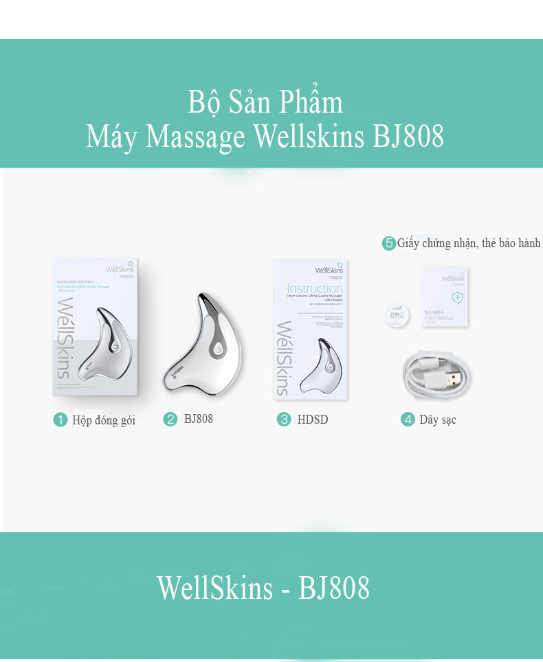 Máy massage chăm sóc da 4 in 1 Xiaomi Wellskins BJ808