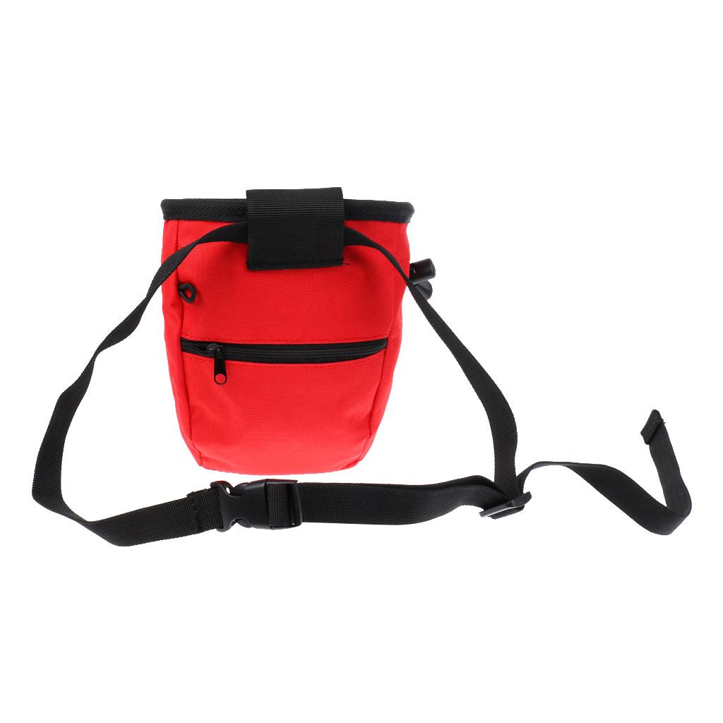 Rock Climb Caving Bouldering Chalk Bag Giving Bag with Belt Black
