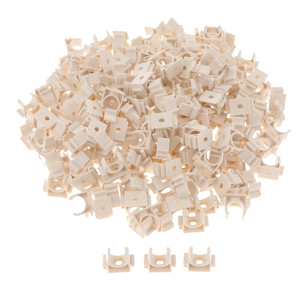 PVC Household U Shaped Water Supply Pipe Hose Clamps Clips White Product A