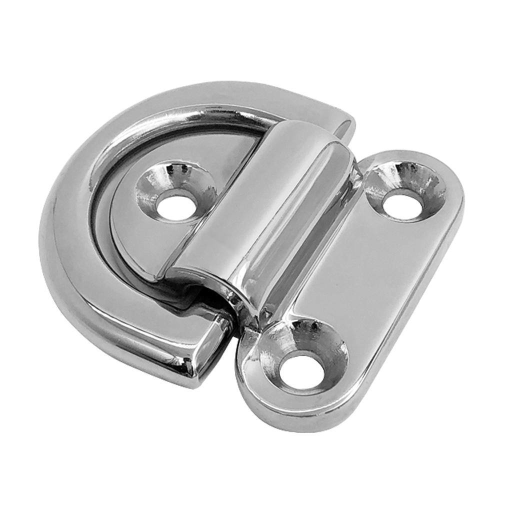 2x Small Folding Pad Eye Deck Lashing  Staple Cleat for Trailer Boat