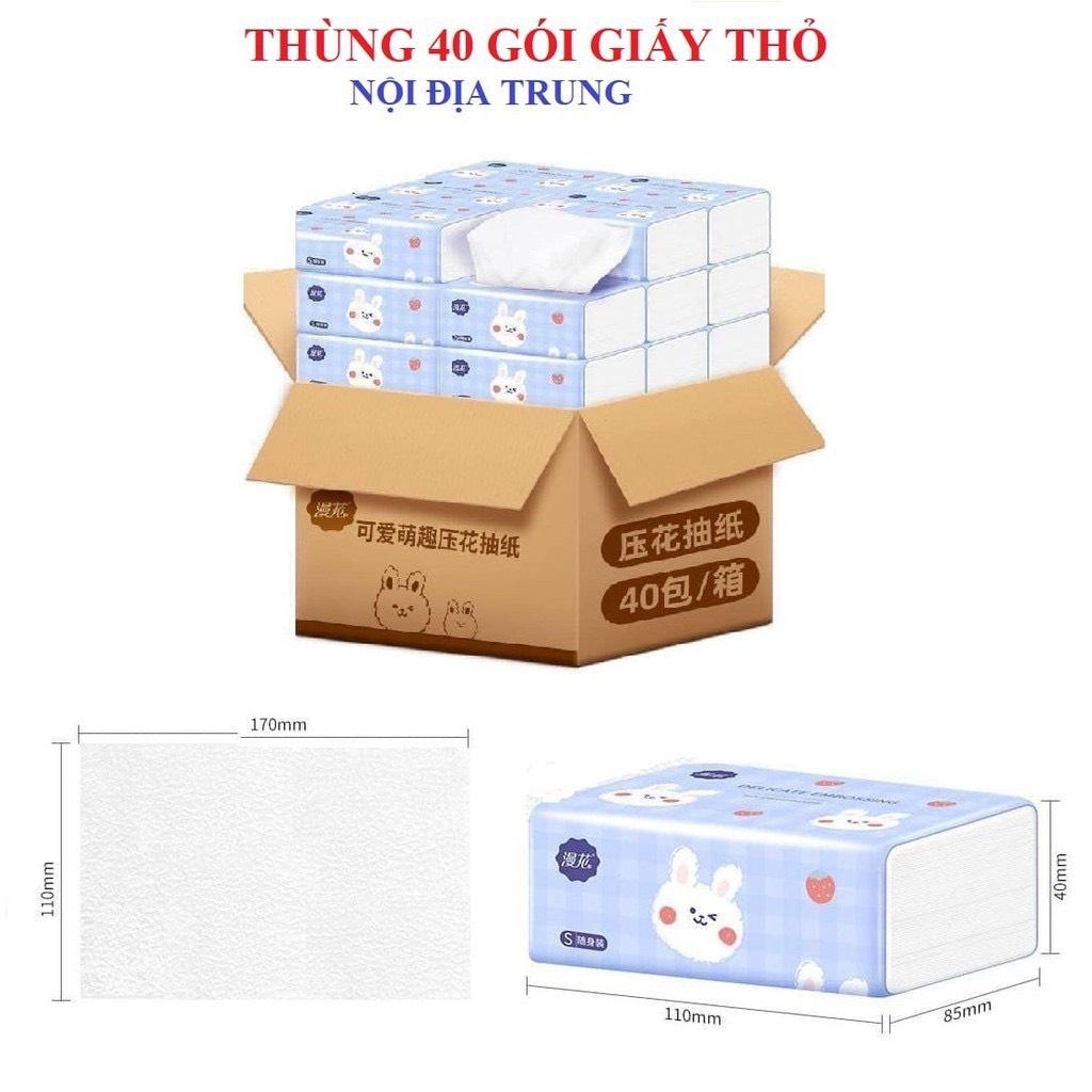 THÙNG 40 GÓI GIẤY ĂN RÚT HÌNH THỎ SIÊU DAI