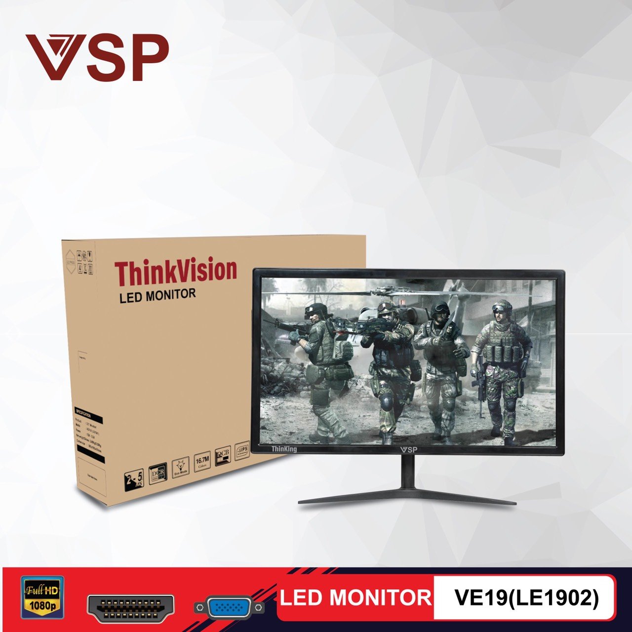 Màn hình LCD 19” VSP VE19 (LE1902) LED - Hàng Chính Hãng