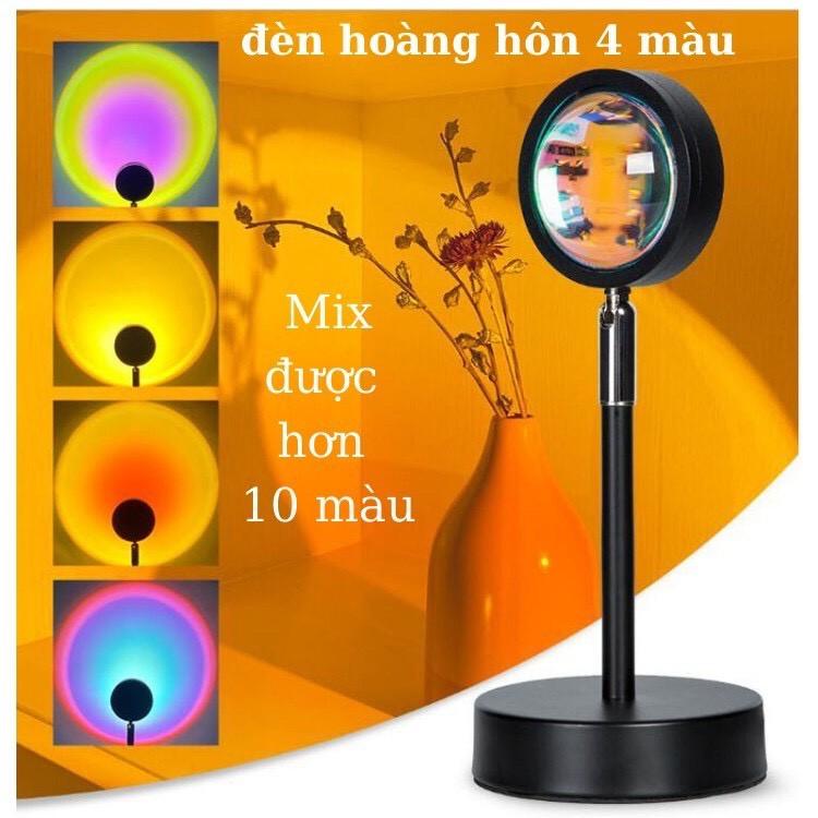 Đèn hoàng hôn ̂ ́  có mika chuyển đổi 4 màu,đèn led trang trí chụp ảnh quay video livestream r