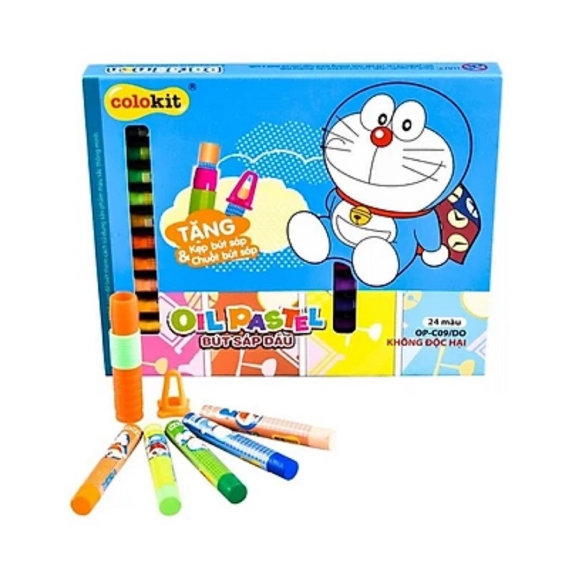 Sáp dầu 24 màu Thiên Long - Colokit Doraemon; OP-C09/DO
