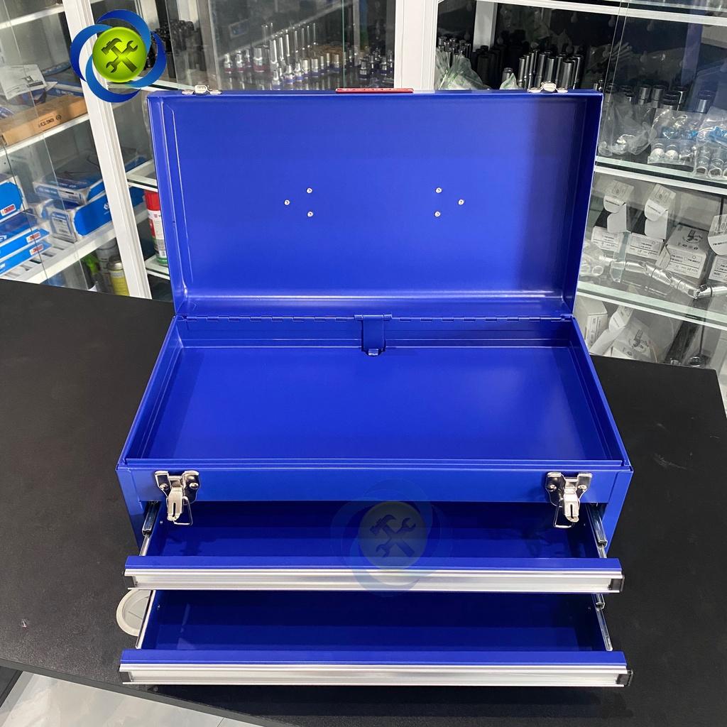 Thùng đồ nghề sắt hai ngăn kéo Workpro WP282005 kích thước 460x240x220mm màu xanh